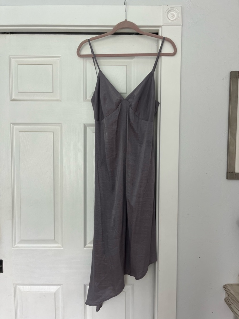 Moulinette Soeurs Lavender Satin Slip Dress